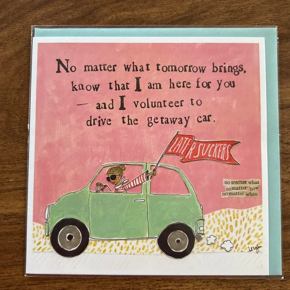 2 Curly Girl Greeting Cards Funny Thankful Best‎ Friends Friendship Support